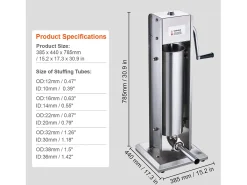 Embutidora Manual SucceBuy de 7 L, Acero Inoxidable