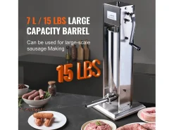 Embutidora Manual SucceBuy de 7 L, Acero Inoxidable