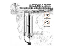 Empujador de Salchichas Manual SucceBuy, 3 L, 3 Tubos de Relleno, Máquina de Salchichas Casera en Acero Inoxidable