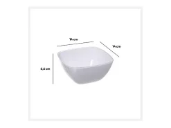 Ensaladera de cerámica blanca de 25 cm.