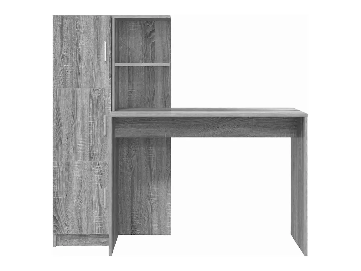Escritorio con almacenaje 2 piezas Sonoma gris 102 x 50 x 124 cm