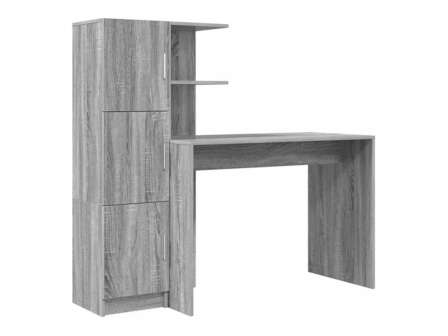 Escritorio con almacenaje 2 piezas Sonoma gris 102 x 50 x 124 cm