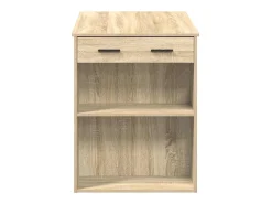 Escritorio con cajón estante madera contrachapada roble sonoma