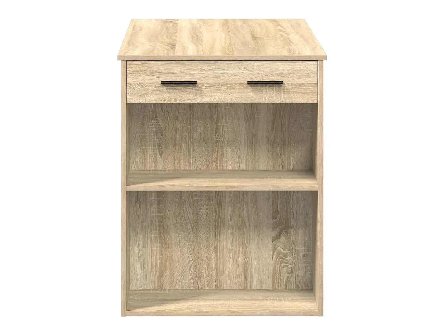 Escritorio con cajón estante madera contrachapada roble sonoma