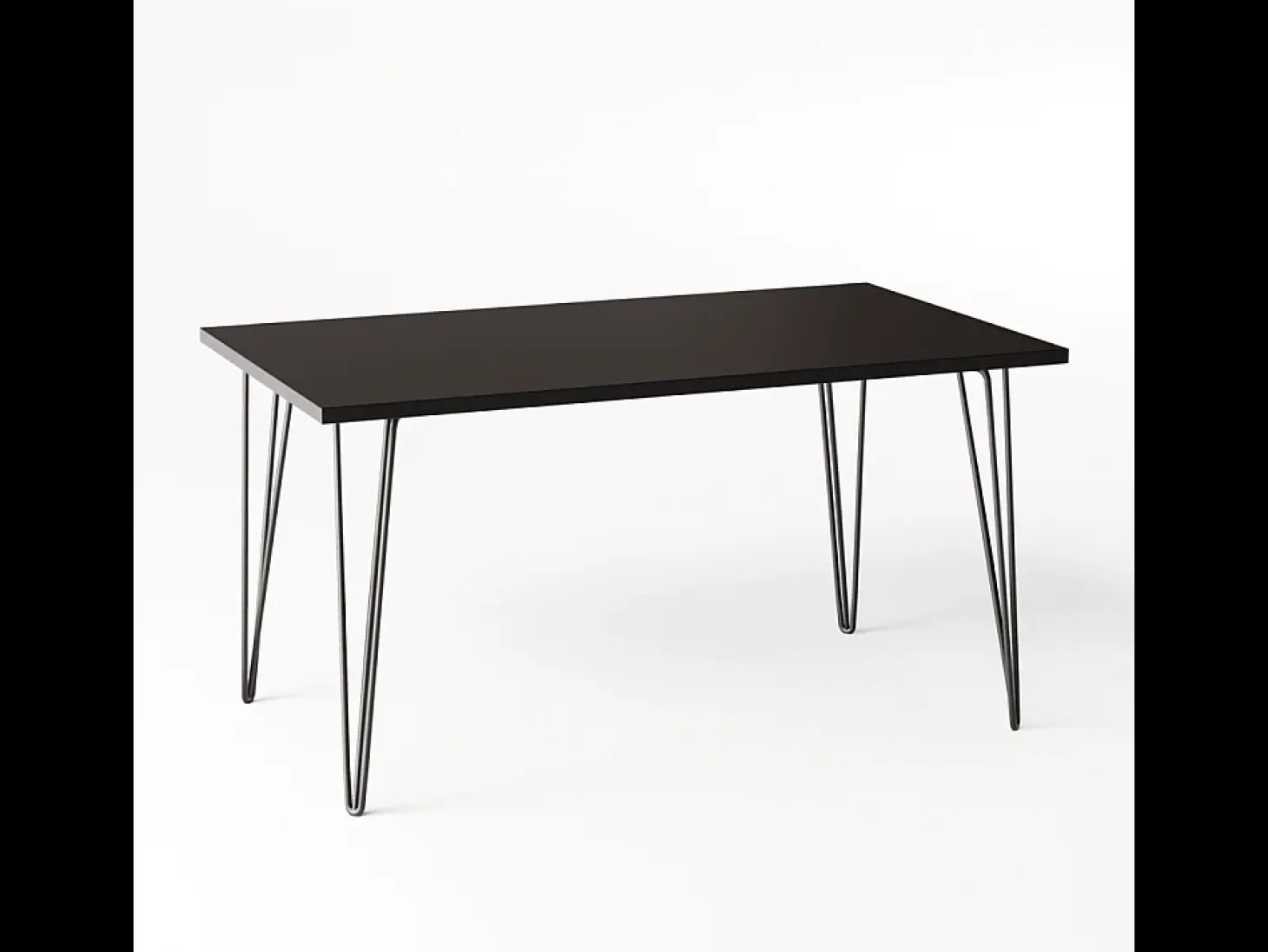 Escritorio VOSS 138 x 68 cm para oficina, despacho, taller Negro