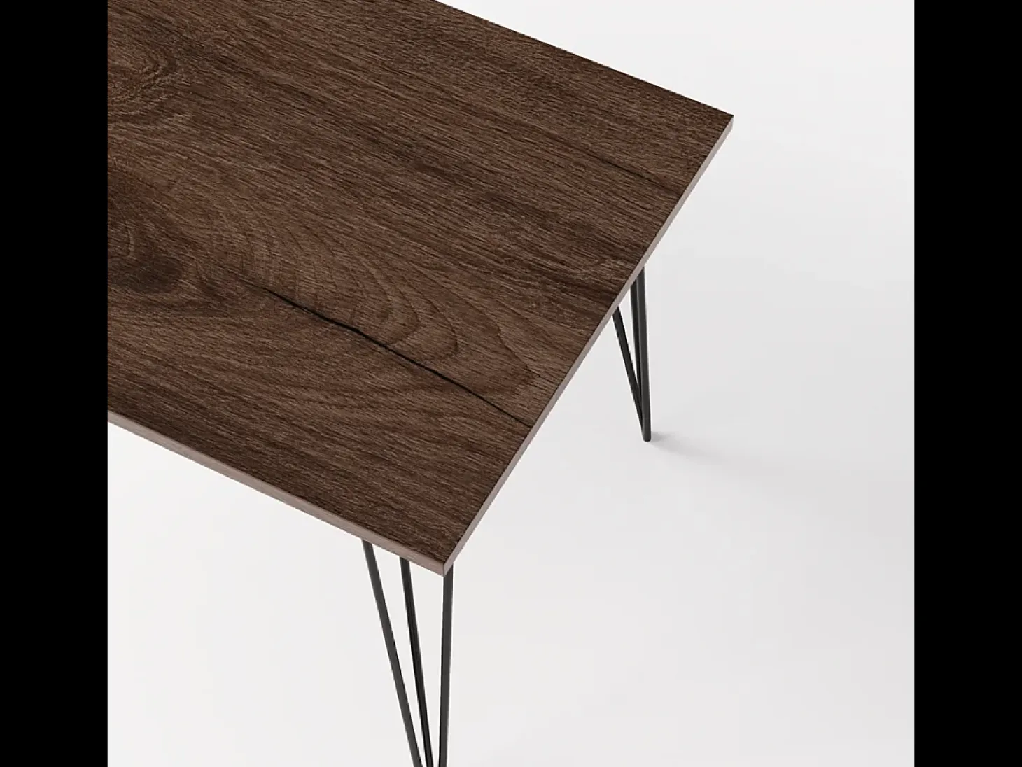 Escritorio VOSS 138 x 68 cm para oficina, despacho, estudio Roble Chocolate