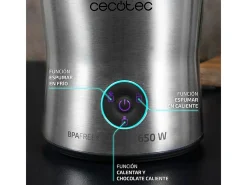 Espumador de leche Cecotec Power Moca Spume 5000 650W 4 modos inox