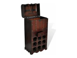 Estante de almacenamiento marrón para 9 botellas 2702006