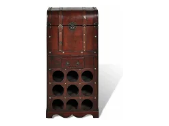 Estante de almacenamiento marrón para 9 botellas 2702006