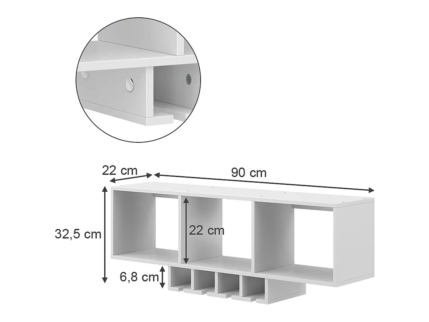 Estante para copas de vino blanco 90x32.5x22 vin