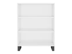 Estantería madera de ingeniería blanco brillo 69,5x32,5x90 cm