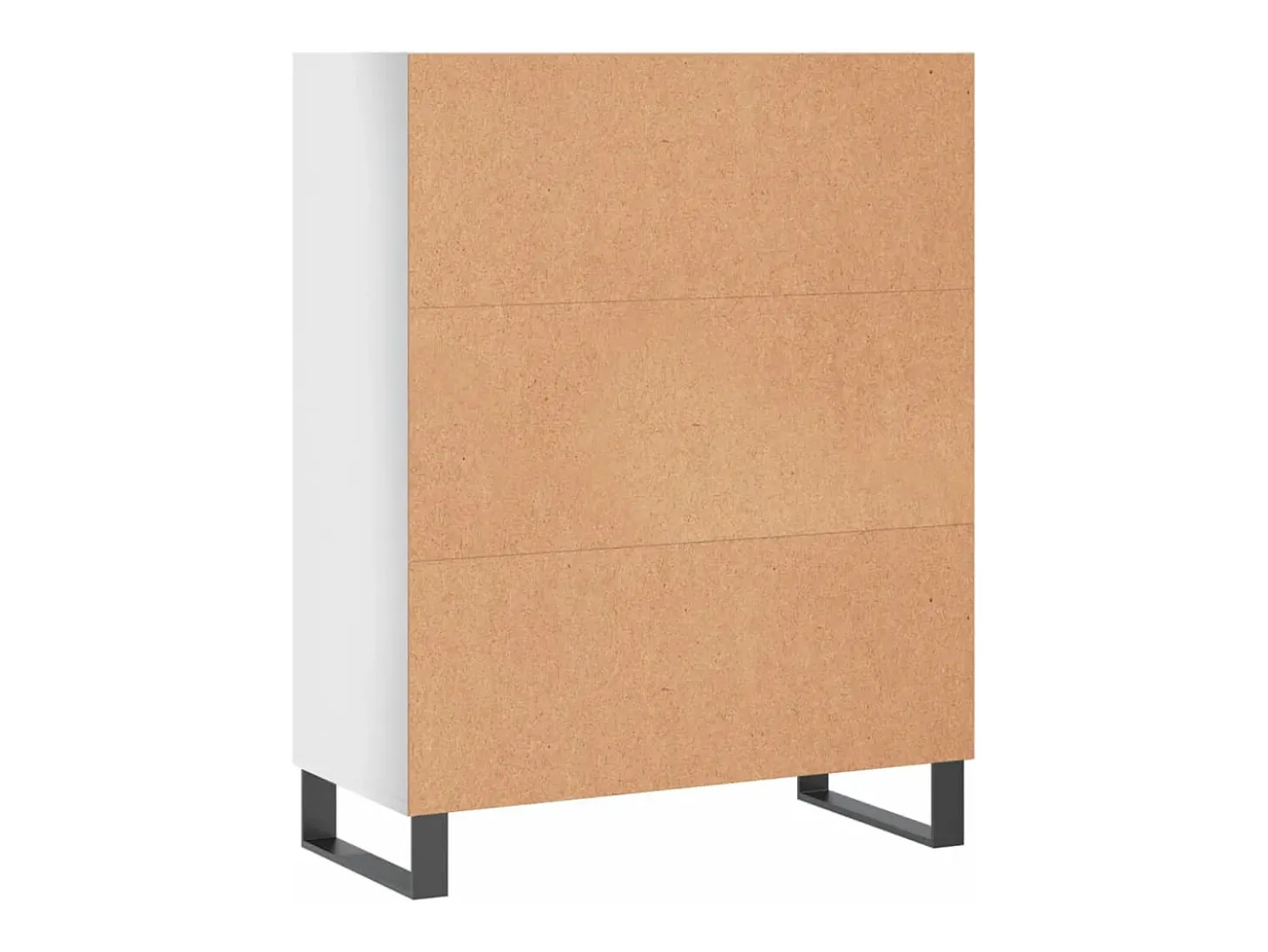 Estantería madera de ingeniería blanco brillo 69,5x32,5x90 cm