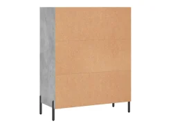 Estantería madera de ingeniería gris hormigón 69,5x32,5x90 cm