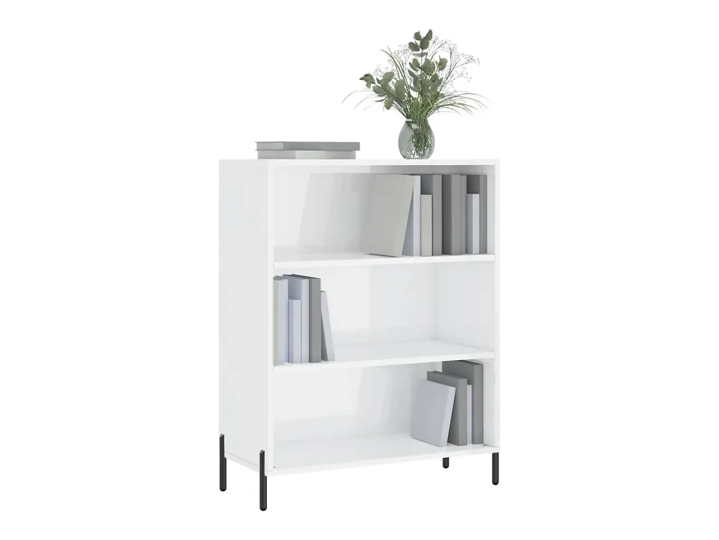 Estantería madera de ingeniería blanco 69,5x32,5x90 cm