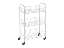 Estantería Multiusos 3 Estantes SIENA Blanco Metaltex 41x23x63 cm