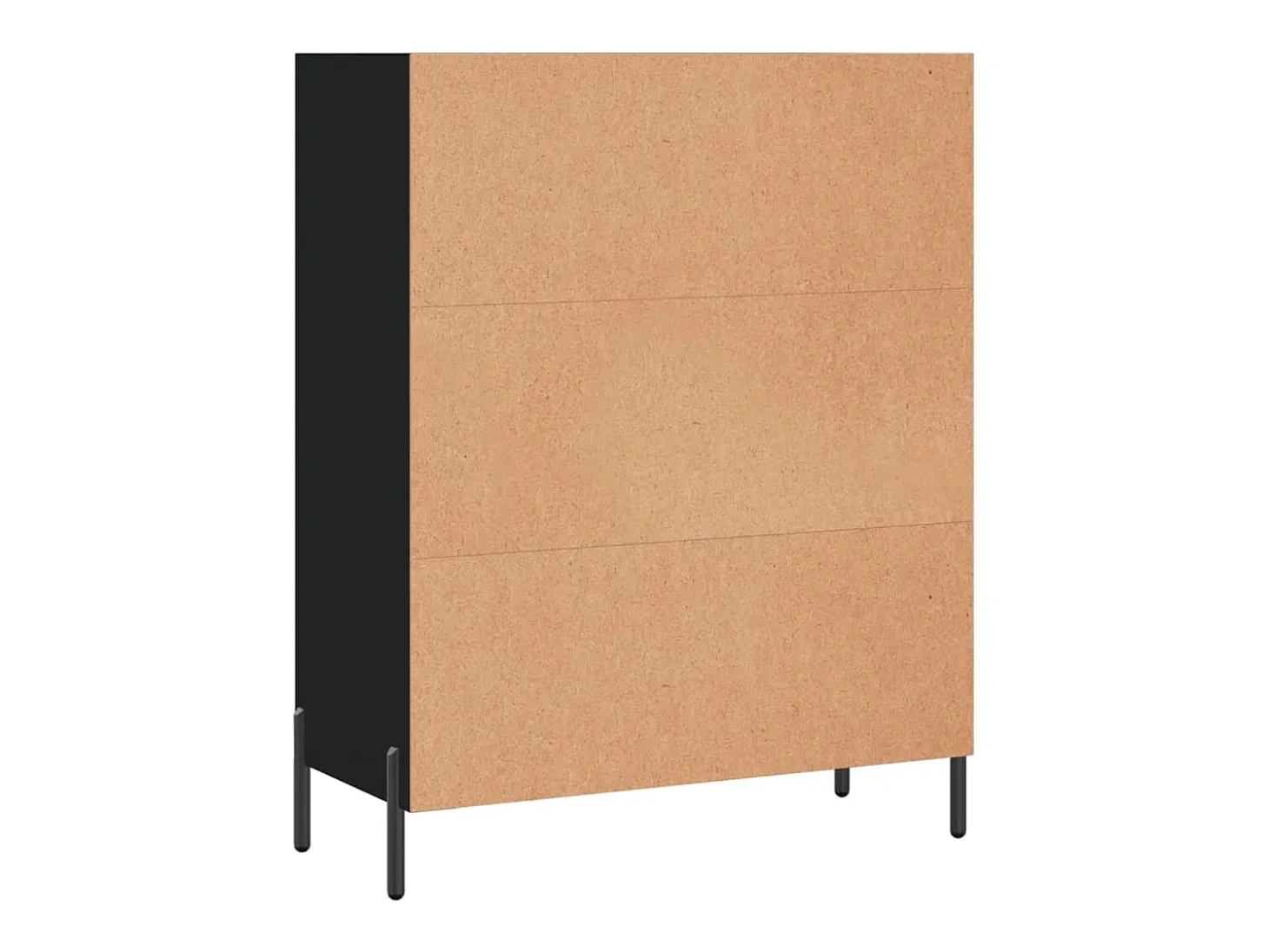 Estantería negra 69,5x32,5x90 cm madera de ingeniería