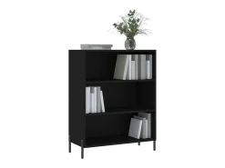 Estantería negra 69,5x32,5x90 cm madera de ingeniería