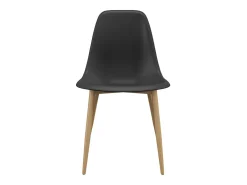 ESTER-Silla negra y metal roble (x2)