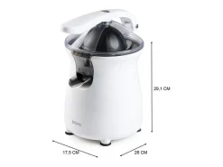 Exprimidor de cítricos con palanca DOMO DO9269J 160W blanco, tamiz ajustable, 460 ml, pico vertedor con tapa