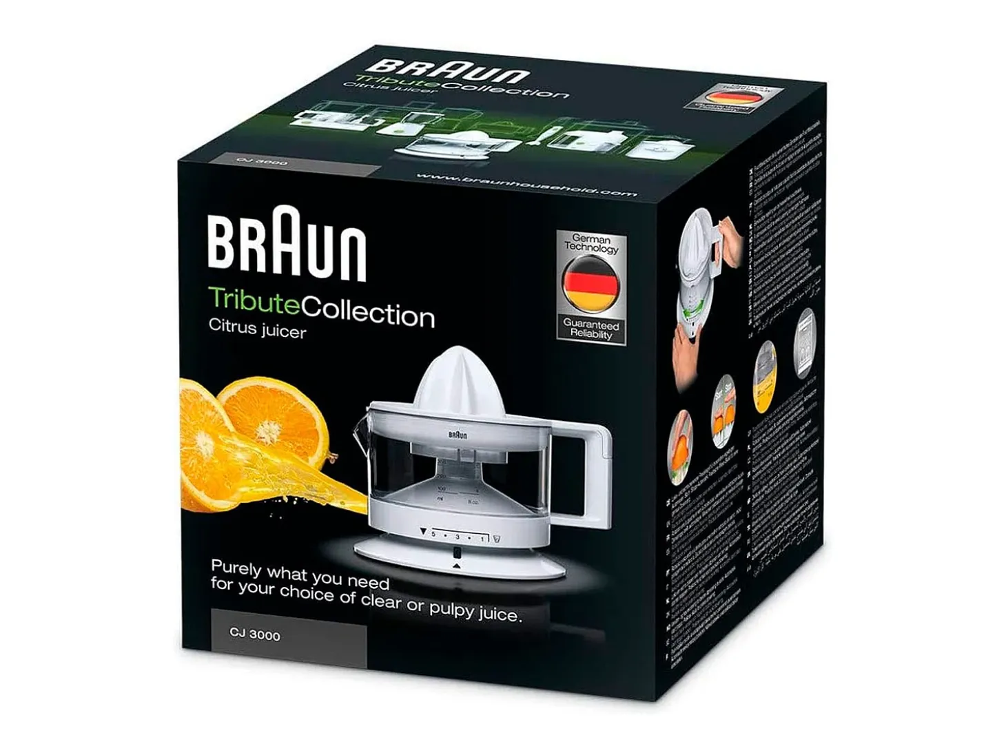 Exprimidor eléctrico Braun Tribute Collection CJ3000 WH 20W 350ml blanco