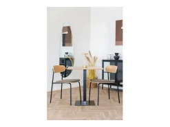 FANO salontafel 70 cm – Licht of zwart hout – Minimalistisch design-Color ribete verde crudo