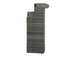 Farid Mesa alta de jardín ratán sintético gris 120x55x110 cm