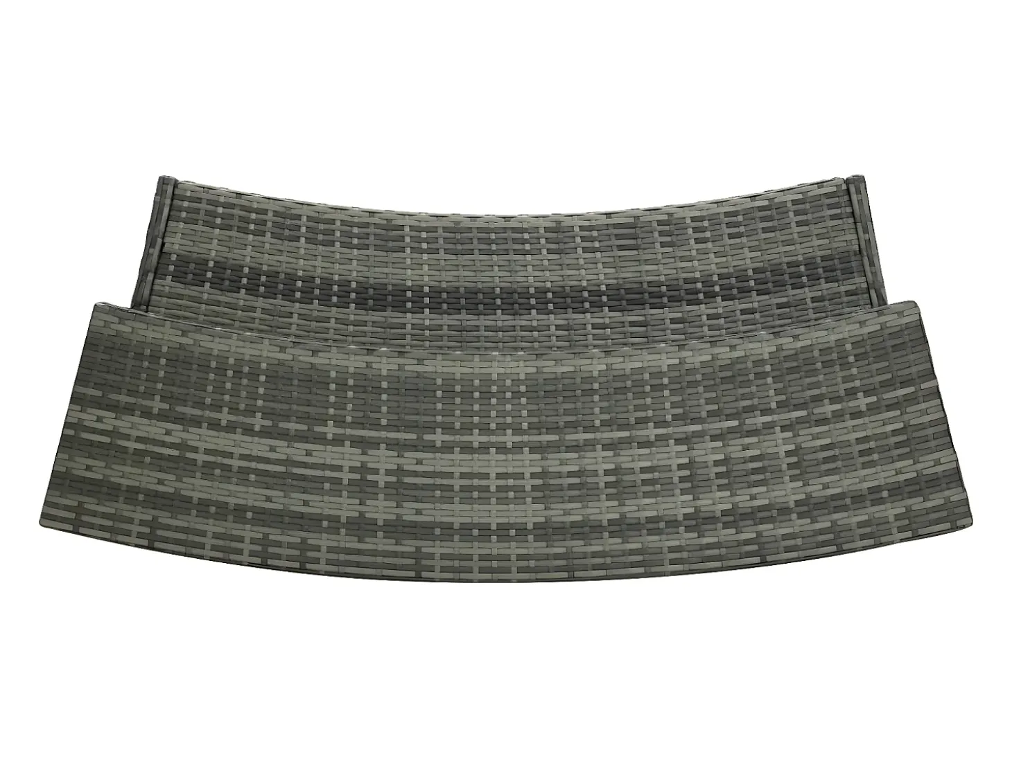 Farid Mesa alta de jardín ratán sintético gris 120x55x110 cm