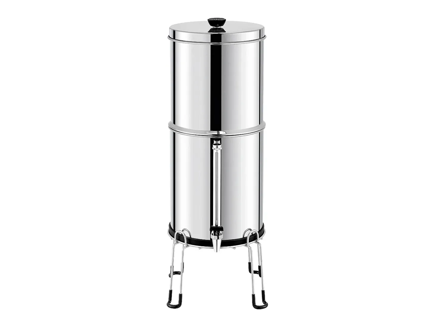 Filtro de Agua Alimentado por Gravedad SucceBuy, Sistema de Filtrado de Agua por Gravedad 7,5 L, 4 Filtros, en Acero Inoxidable