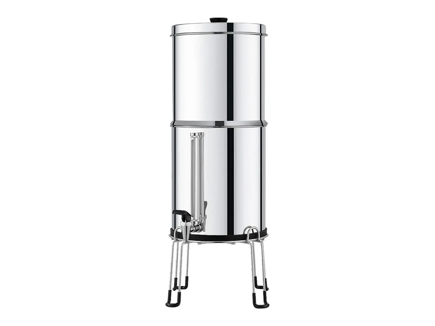 Filtro de Agua Alimentado por Gravedad SucceBuy, Sistema de Filtrado de Agua por Gravedad 7,5 L, 4 Filtros, en Acero Inoxidable