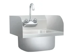 Fregadero comercial para lavado de manos con grifo de acero inoxidable
