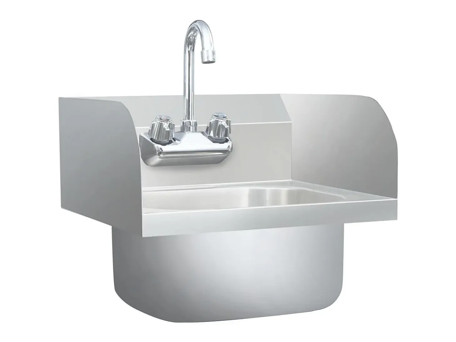 Fregadero comercial para lavado de manos con grifo de acero inoxidable