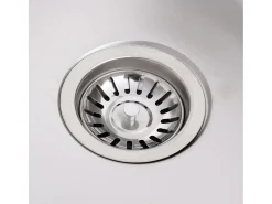 Fregadero de camping doble con grifo de acero inoxidable