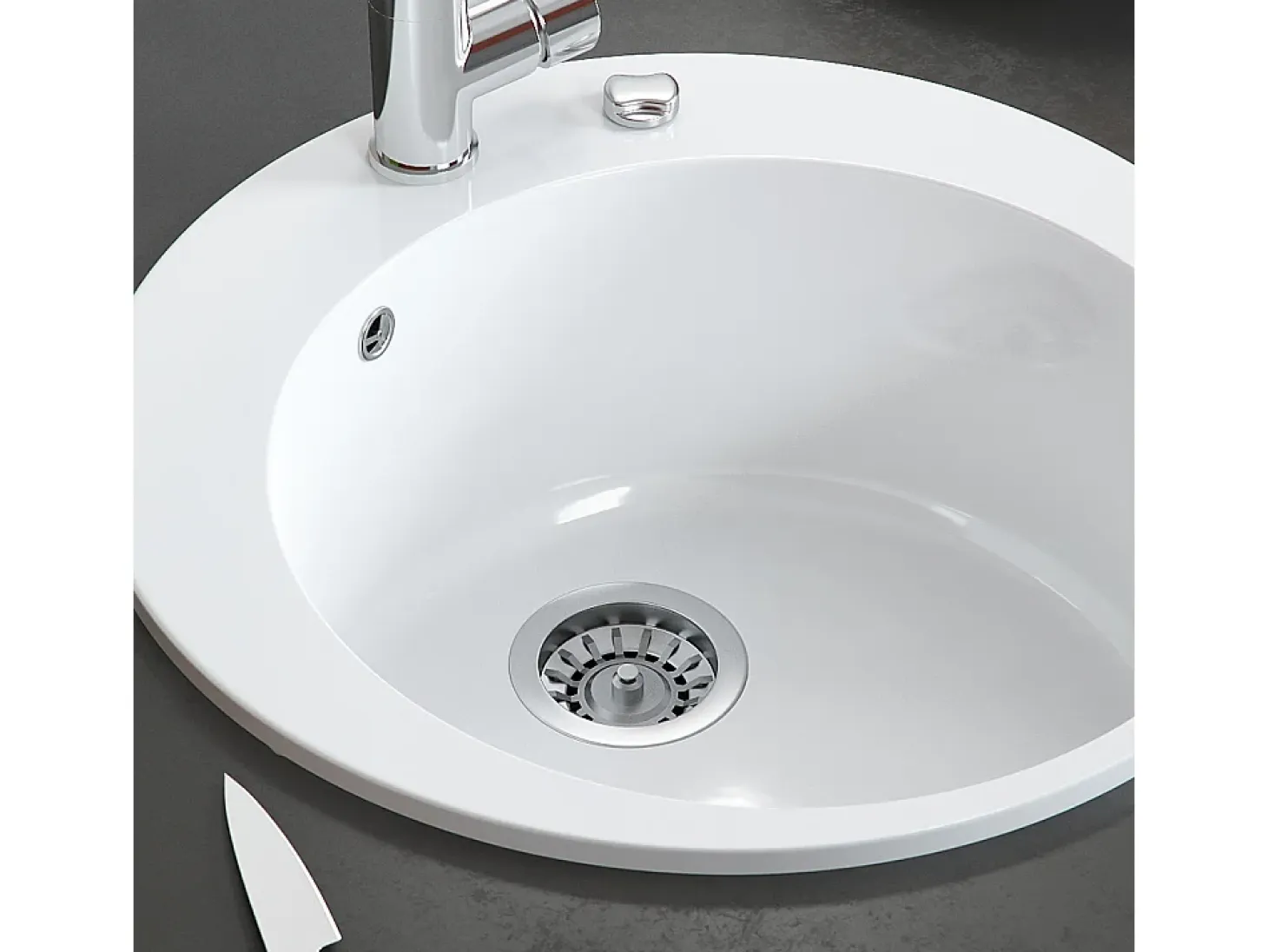 Fregadero de cocina blanco 50.5x50.5x19 valencia