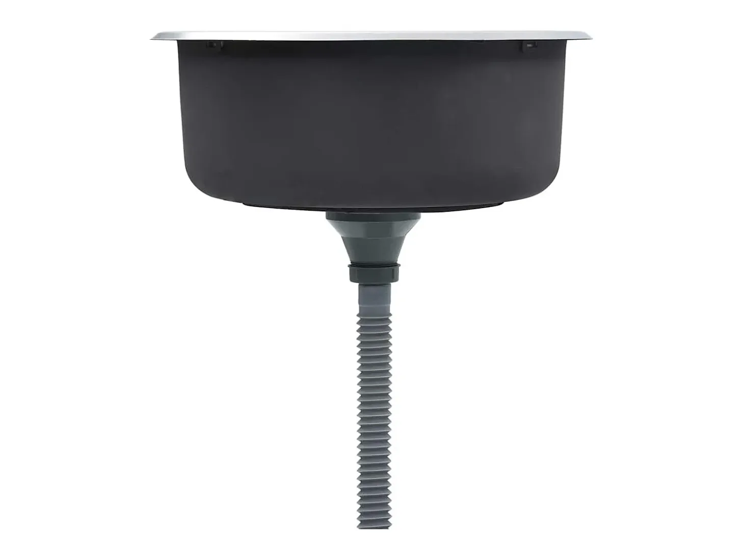 Fregadero de cocina con colador y sifón de acero inoxidable