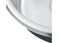 Fregadero de cocina con colador y sifón de acero inoxidable
