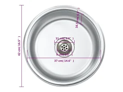 Fregadero de cocina con colador y sifón de acero inoxidable