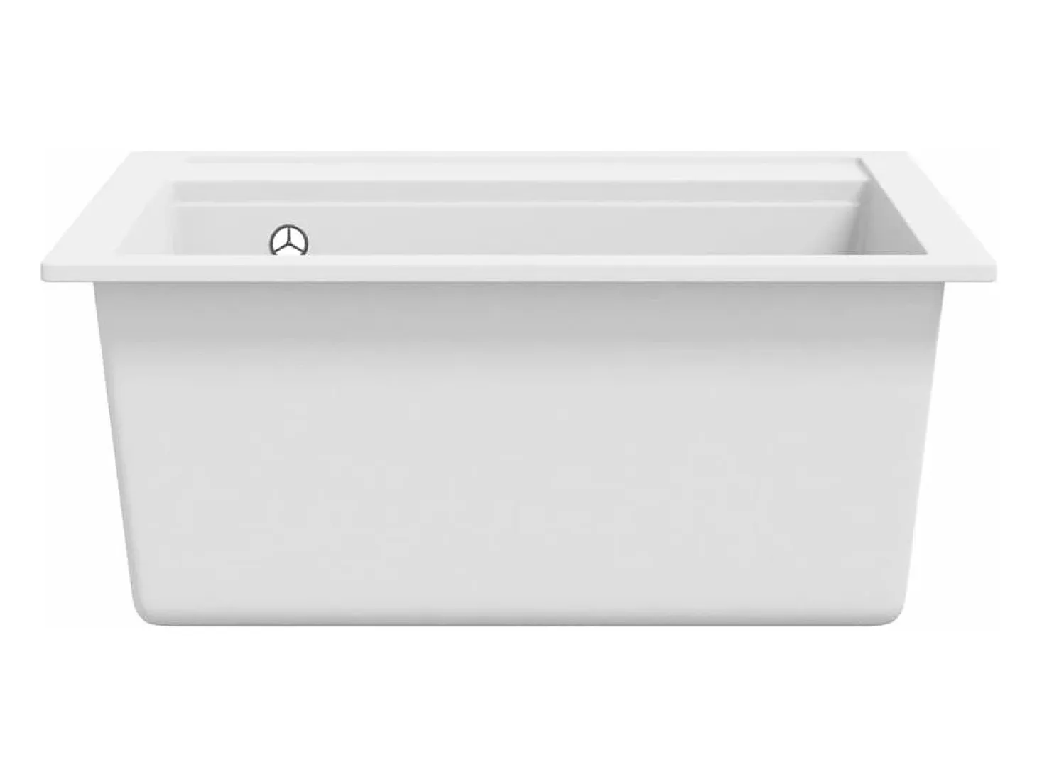 Fregadero de cocina con un seno de granito blanco ES232062