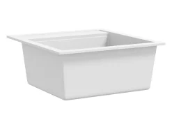 Fregadero de cocina con un seno de granito blanco ES232062