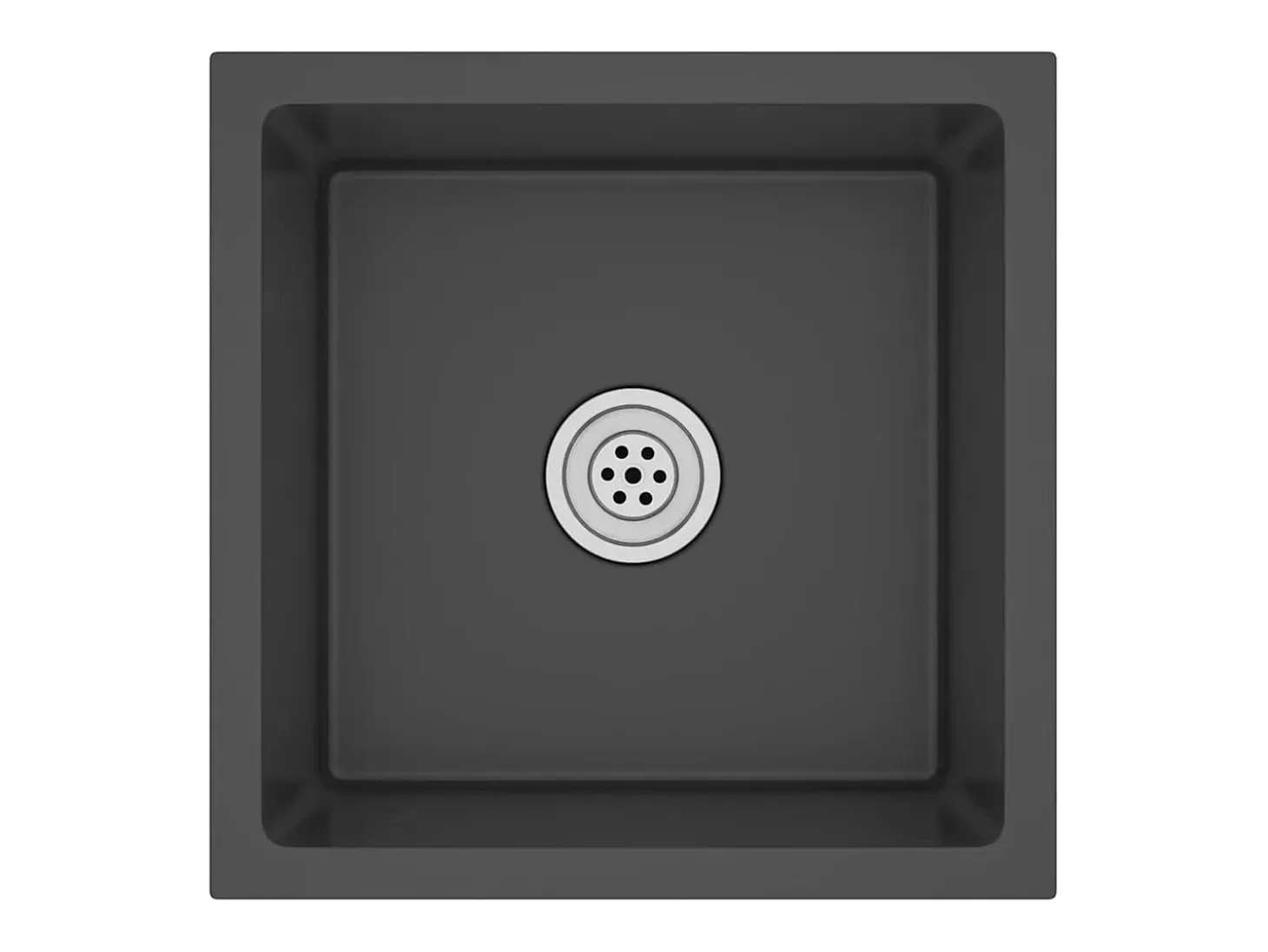 Fregadero de cocina de acero inoxidable negro hecho a mano