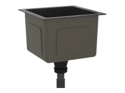Fregadero de cocina de acero inoxidable negro hecho a mano