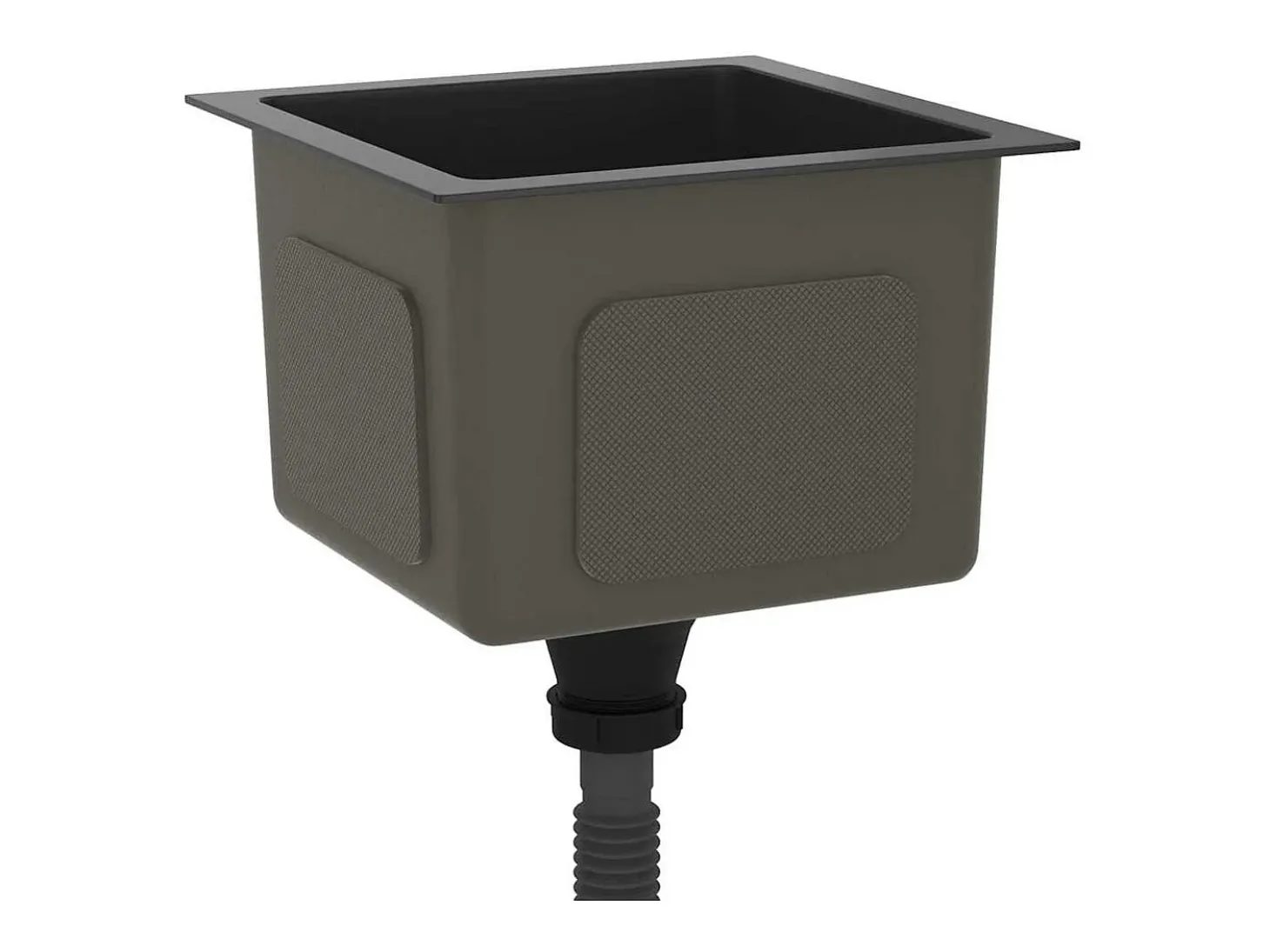 Fregadero de cocina de acero inoxidable negro hecho a mano