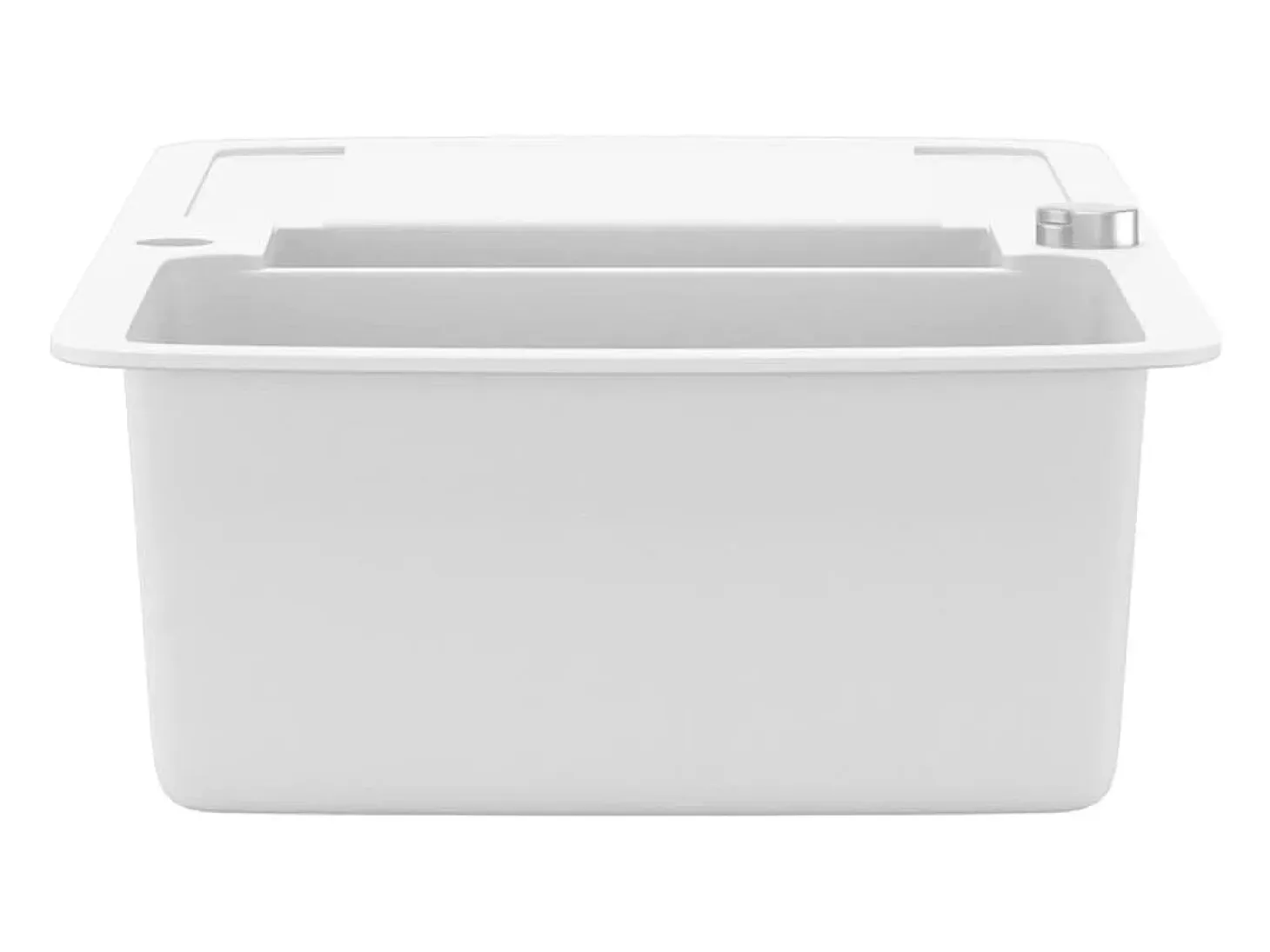 Fregadero de cocina de granito doble blanco