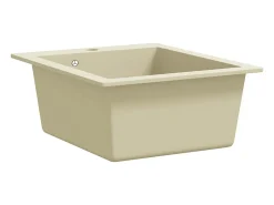 Fregadero de cocina de granito, fregadero individual, color beige