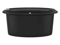 Fregadero de cocina de granito de un seno ovalado negro