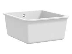 Fregadero de cocina de granito, fregadero individual, blanco
