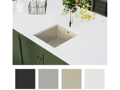 Fregadero de cocina de granito con un seno beige ES376877
