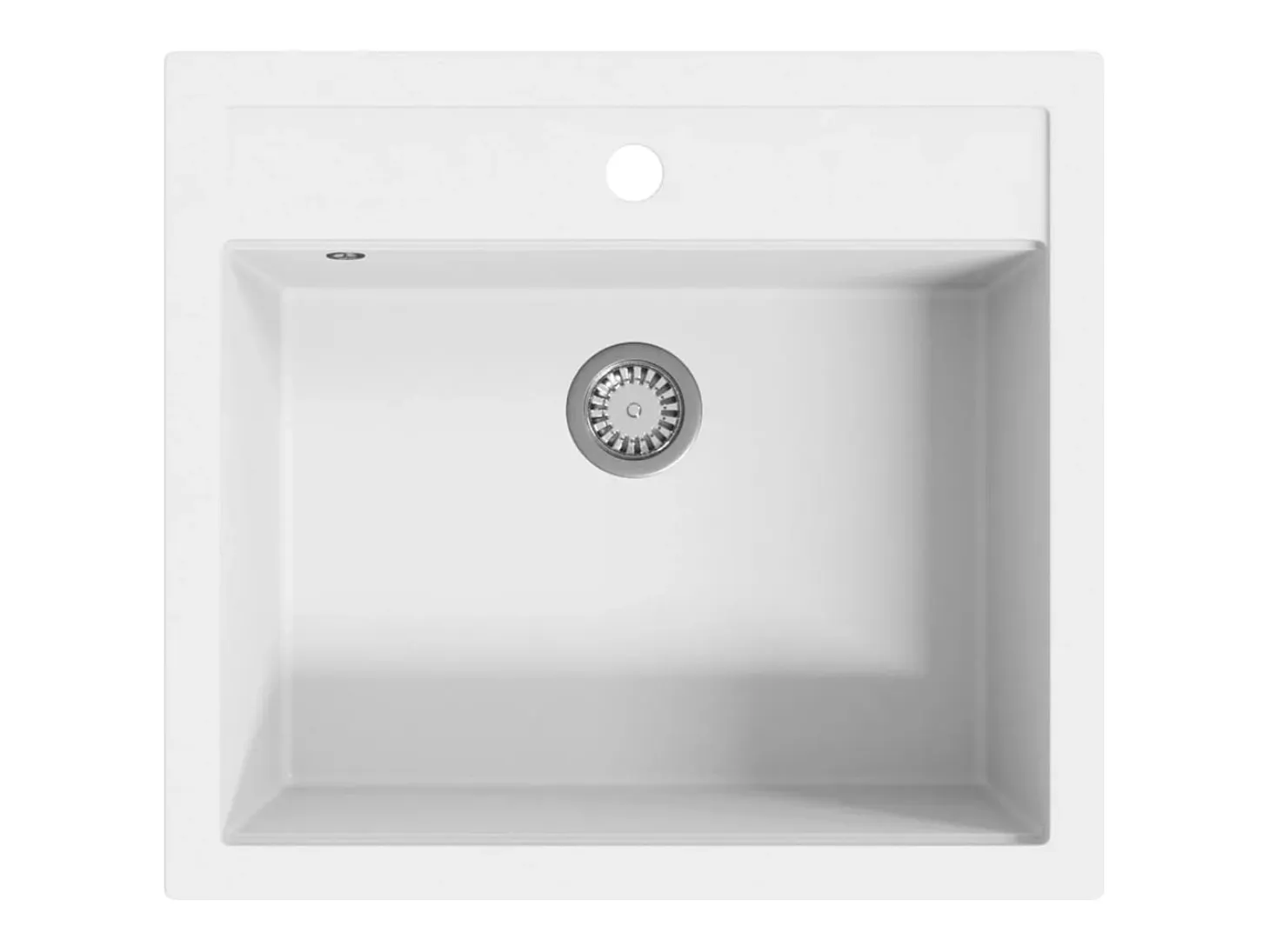 Fregadero de cocina de granito con un seno blanco ES685204