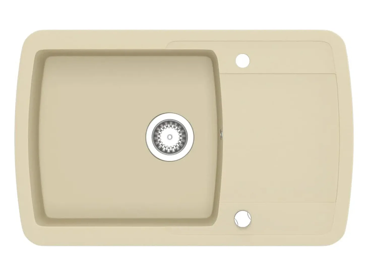 Fregadero de cocina de granito con un seno beige ES771783