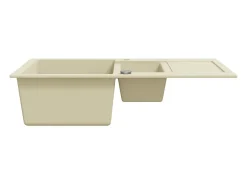 Fregadero de cocina de granito con dos senos beige ES105986