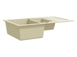 Fregadero de cocina de granito con dos senos beige ES105986